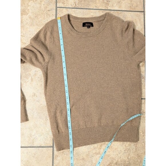 Quince Mongolian Cashmere Crew Neck Sweater Medium Teak Beige - Picture 10 of 11